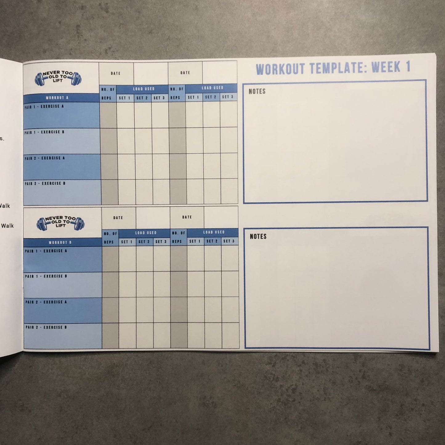 Stronger for Life Goal Planner and Workout Template