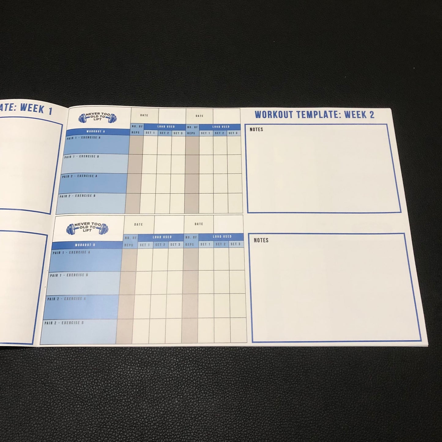 eBook Goal Planner and Workout Template